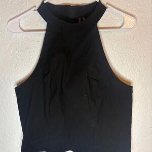 Anthropologie High-Neck Halter Crop Top – Size L